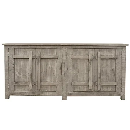 Rustic Console with 4 Doors